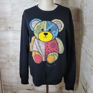 Colorful Paisley Patch Print Pullover Sweatshirt